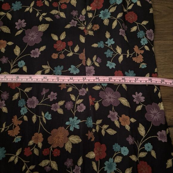 Parsons Place Midi Dress Women L Dark Floral Sleeveless Rayon Boho Cottagecore - Picture 7 of 7